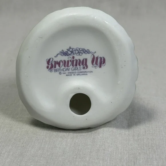 Growing up Birthday Girls Blonde Hair Age 11 With Cake Enesco Ceramic - Picture 4 of 4